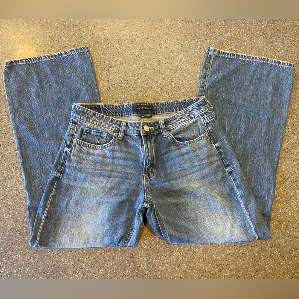 Aeropostale Women's Baggy Flare Jeans